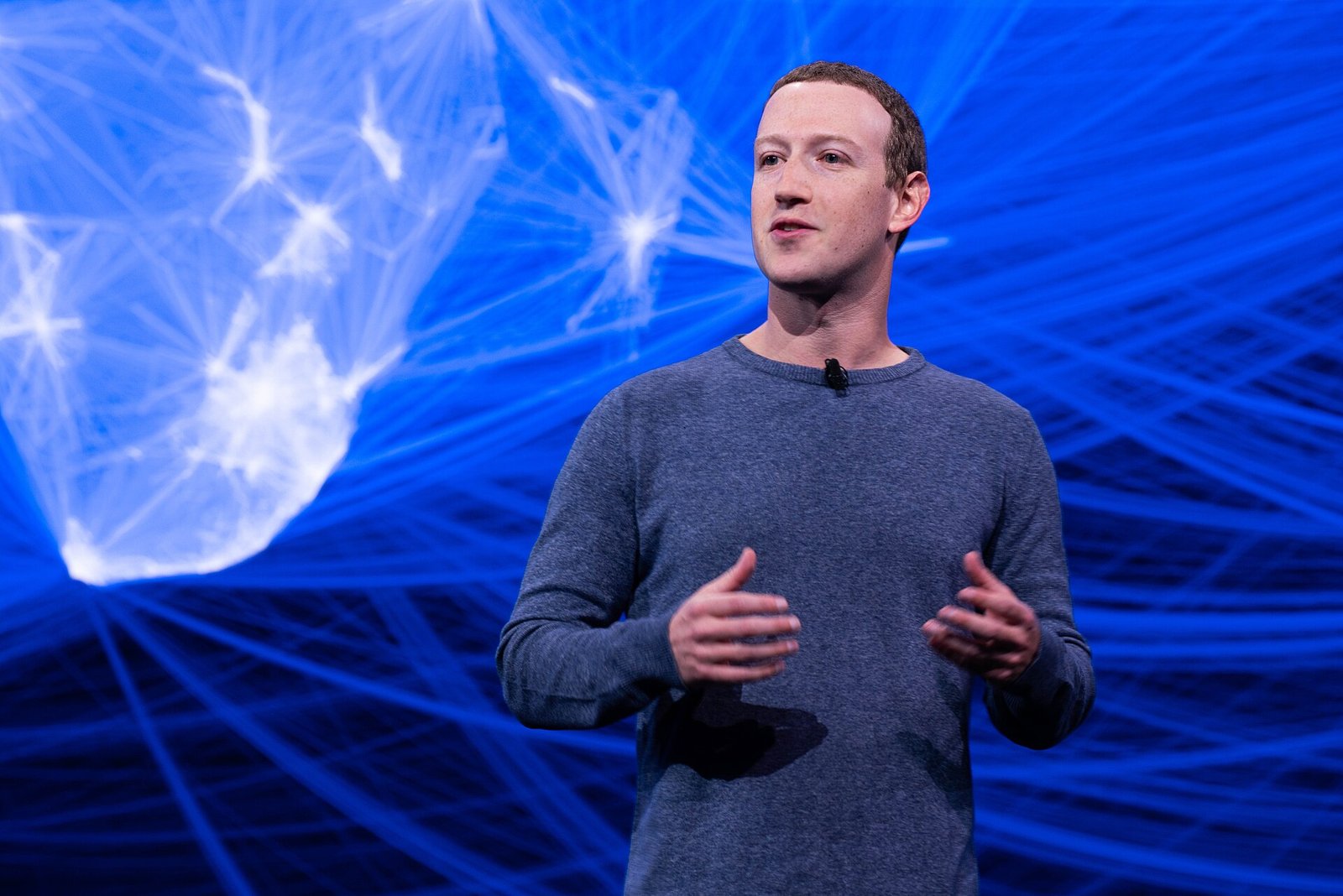 Mark Zuckerberg apresenta uma palestra na conferência F8, em fotografia de arquivo de 2019.